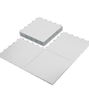 Modular White Interlocking Floor Tiles